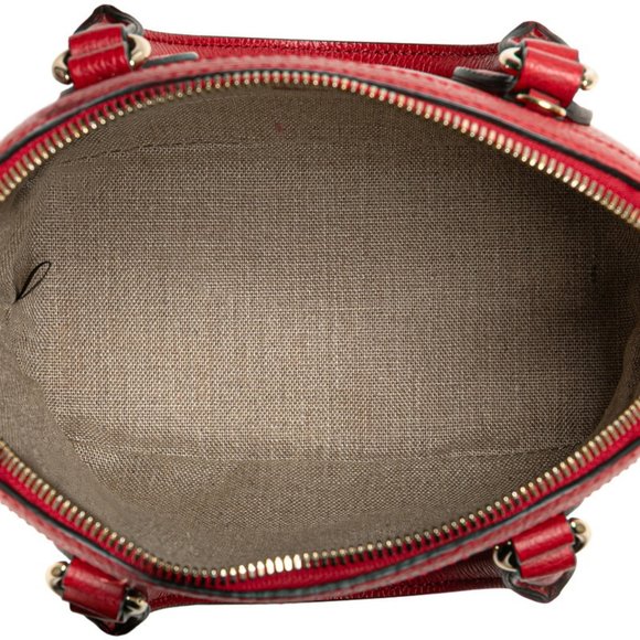 GUCCI Authentic Red Leather Shoulder Bag - Picture 6 of 9